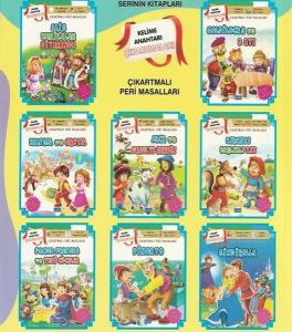 1. Sınıflara Dünya Masalları Seti - 8 Kitap Takım - Kelime Anahtarı Çıkartmalı Renkli Resimli