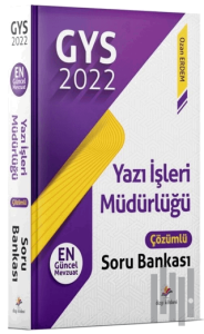 2022 GYS Yazı İşleri Müdürlüğü Çözümlü Soru Bankası