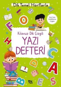 Kılavuz Dik Çizgili Yazı Defteri - Büyük Boy - Dik Temel Harflerle
