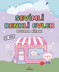 Sevimli Renkli Evler Boyama Kitabı