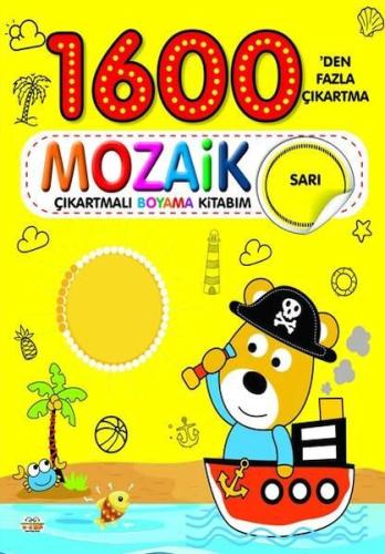 1600 Mozaik Çıkartmalı Boyama Kitabım Sarı Kitap | Kitap Ambarı