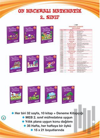 2. Sınıf On Maceralı Matematik (10 Kitap)