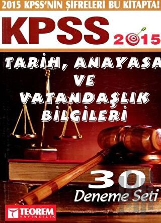 2015 KPSS Tarih, Vatandaşlık ve Anayasa Bilgileri 30 Deneme Seti | Kit
