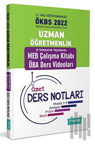 2022 Uzman Öğretmenlik MEB Çalışma Kitabı ÖBA Ders Videoları Özet Ders Notları