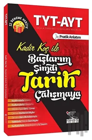 2022 YKS TYT AYT Başlarım Şimdi Tarih Çalışmaya (22 Deneme İlaveli)