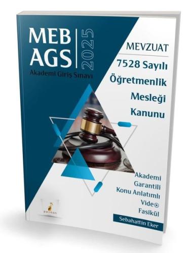 2025 MEB - AGS Mevzuat 7528 Sayılı Öğretmenlik Mesleği Kanunu Akademi Giriş Sınavı