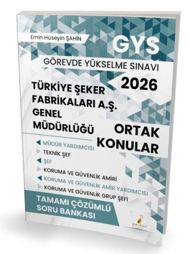2026 GYS Türkiye Şeker Fabrikaları A.Ş Genel Müdürlüğü Ortak Konular Tamamı Çözümlü Soru Bankası