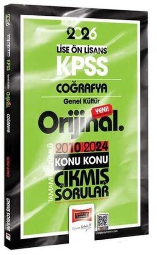 2026 KPSS Lise - Önlisans Coğrafya Orijinal 2010 - 2024 Konu Konu Çıkmış Sorular