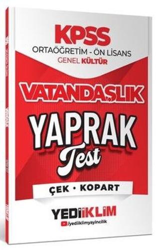 2026 KPSS Ortaöğretim - Önlisans Vatandaşlık Çek Kopart Yaprak Test