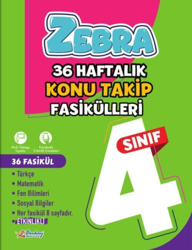 4.Sınıf Zebra 36 Haftalık Konu Takip Fasiküller