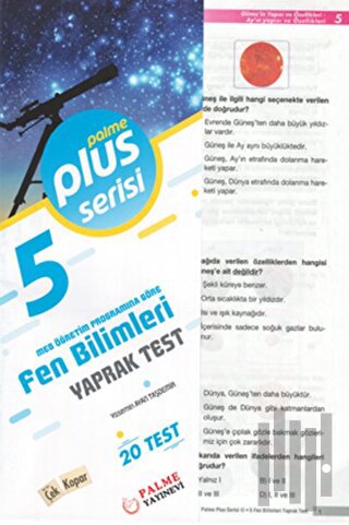 5. Sınıf Plus Serisi Fen Bilimleri Yaprak Test