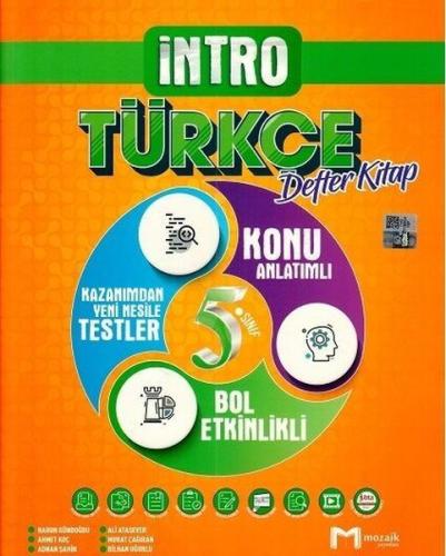 5.Sınıf Türkçe İntro Defter Kitap