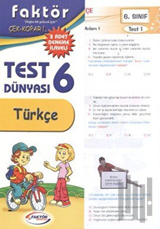 6. Sınıf Türkçe Test Dünyası