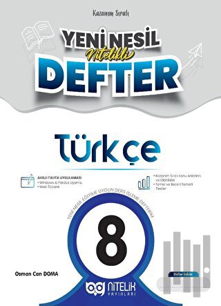 8. Sınıf Türkçe Yeni Nesil Nitelikli Defter