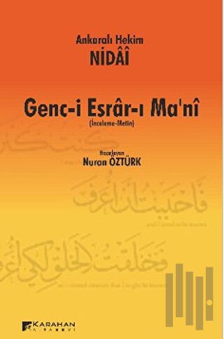 Ankaralı Hekim Nidai Genc-i Esrar-ı Ma'ni