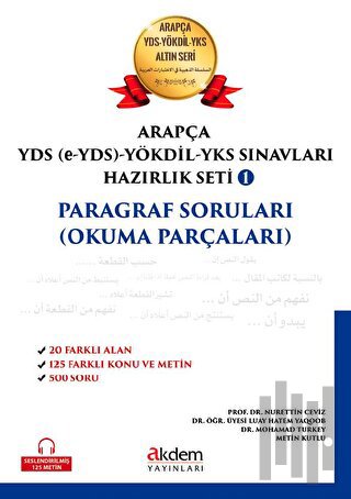 Arapça YDS - Yökdil Sınavları Hazırlık Seti 1 Paragraf Soruları (Okuma