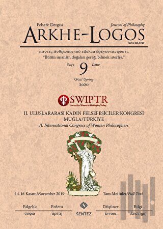 Arkhe - Logos Felsefe Dergisi Sayı: 9 Güz 2020