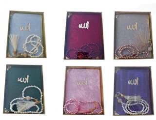 Çantaboy Özel Kutulu ve İnci Tesbihli Kadife Yasin (H-101)