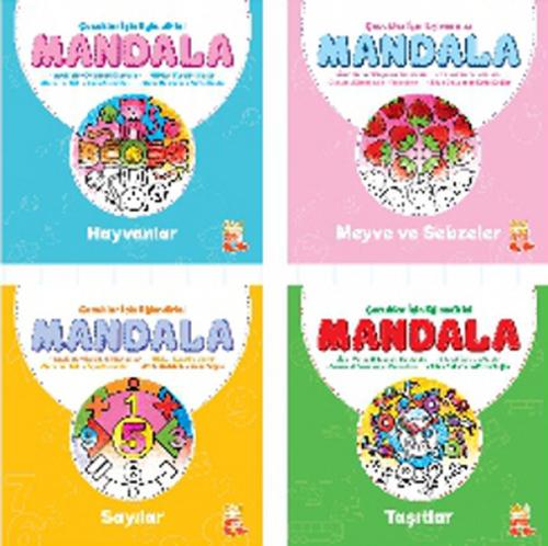 Çocuklar İçin Eğlendirici Mandala Set - 4 Kitap Takım
