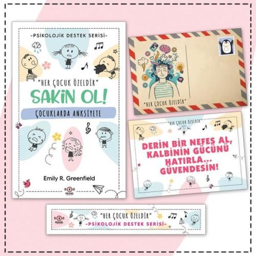 Çocuklarda Anksiyete - Kartpostal ve Ayraç - Çocuklar İçin Psikolojik Destek Serisi