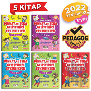 Dikkat ve Zeka  Geliştirici Etkinlikler Poşetli 5 Kitap