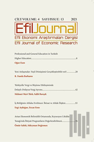 Efil Ekonomi Araştırmaları Dergisi Cilt: 4 Sayı: 13 - 2021