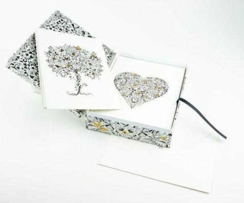 Esrarengiz Bahçe 12 Tebrik Kartı ve Zarf Kutulu | Kitap Ambarı