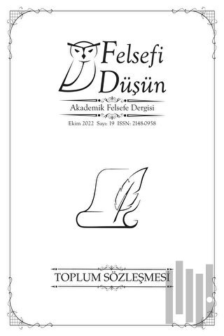Felsefi Düşün Akademik Felsefe Dergisi Sayı: 19 - Ekim 2022