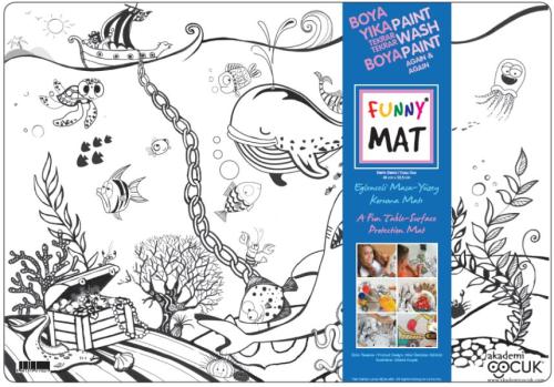 Funny Mat - Derin Deniz - Küçük 33,5x48cm