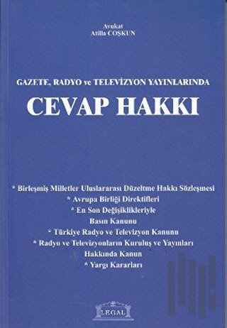 Gazete, Radyo ve Televizyon Yayınlarında Cevap Hakkı