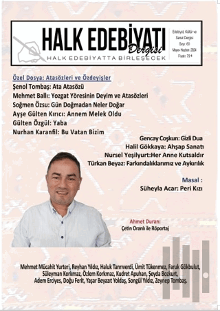 Halk Edebiyatı Dergisi Sayı: 60 Mayıs - Haziran 2024