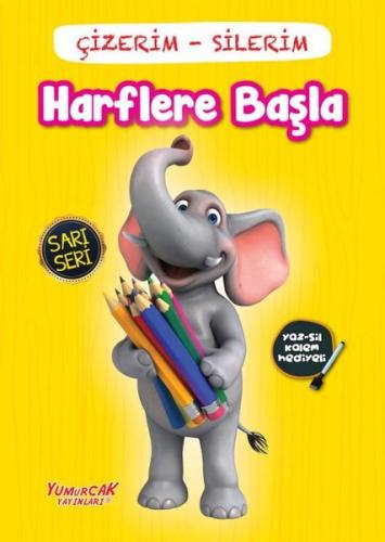 Harflere Başla: Çizerim - Silerim - Sarı Seri | Kitap Ambarı