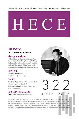 Hece Dergisi - Sayı: 322 Ekim 2023