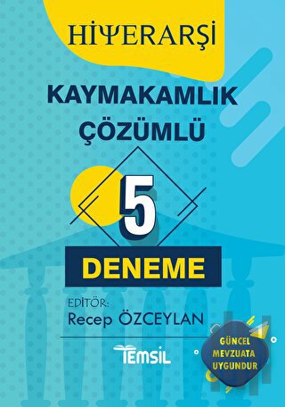 Hiyerarşi Kaymakamlık Tamamı Çözümlü 5 Deneme