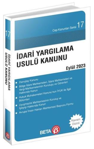 İdari Yargılama Usulü Kanunu Cep Kanunları Serisi Eylül 2023