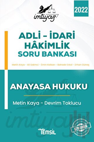 İmtiyaz - 2022 Adli İdari Hakimlik Soru Bankası