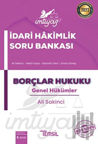 İmtiyaz İdari Hakimlik Soru Bankası Borçlar Hukuku Genel Hükümler