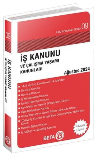 İş Kanunu ve Çalışma Yaşamı Kanunları Ağustos 2024 - Cep Kanunları Ser