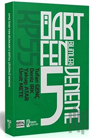 İsem 2021 KPSS ÖABT Fen Bilimleri Öğretmenliği Tamamı Dijital Çözümlü 5 Deneme