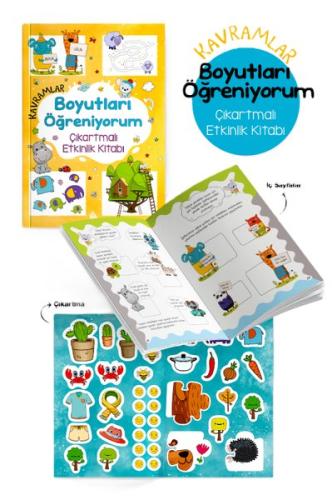 Kavramlar - Boyutları Öğreniyorum Çıkartmalı Etkinlik Kitabı 3 + Yaş |