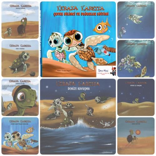 Kerata Karetta - Çevre Bilinci ve Değerler Eğitimi Seti - 2 Kitap Takım