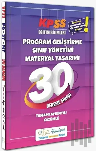 KPSS Eğitim Bilimleri Program Geliştirme 30 Deneme Çözümlü CBA Yayınla