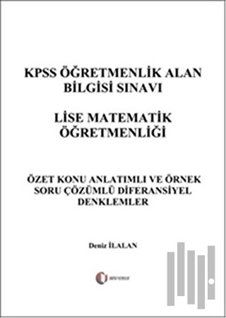 KPSS Öğretmenlik Alan Bilgisi Sınavı Lise Matematik Öğretmenliği - Diferansiyel Denklemler