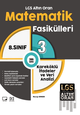 LGS Altın Oran Matematik Fasikülleri 3 Kareköklü İfadeler ve Veri Analizi