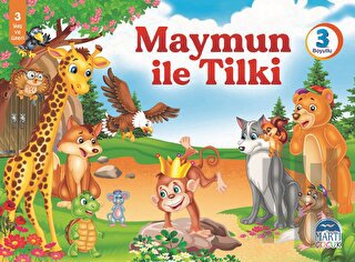 Maymun ile Tilki - 3 Boyutlu Kitap (Ciltli)