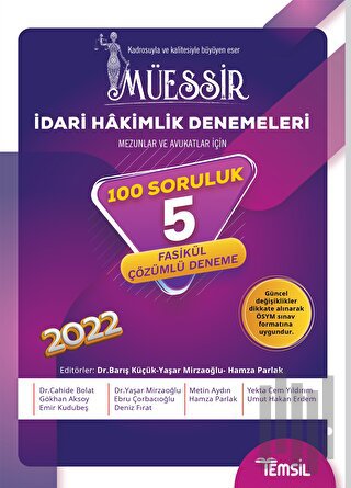 Müessir İdari Hakimlik Denemeleri Tamamı Çözümlü 5 Deneme