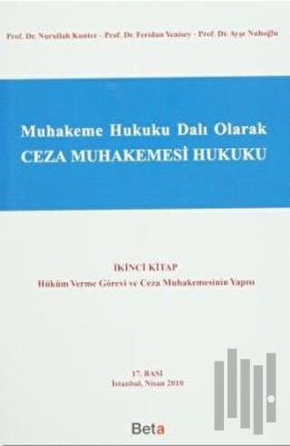 Muhakeme Hukuku Dalı Olarak Ceza Muhakemesi Hukuku - İkinci Kitap