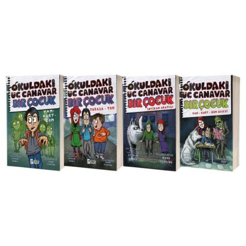 Okuldaki Üç Canavar Bir Çocuk Serisi Seti - 4 Kitap Takım | Kitap Amba