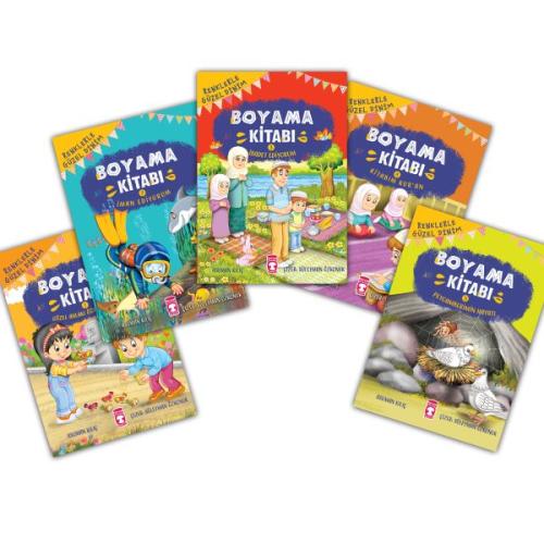 Renklerle Güzel Dinim Boyama Kitabı Set (5 Kitap) | Kitap Ambarı