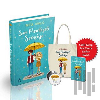 Sarı Puantiyeli Şemsiye Ciltli Set